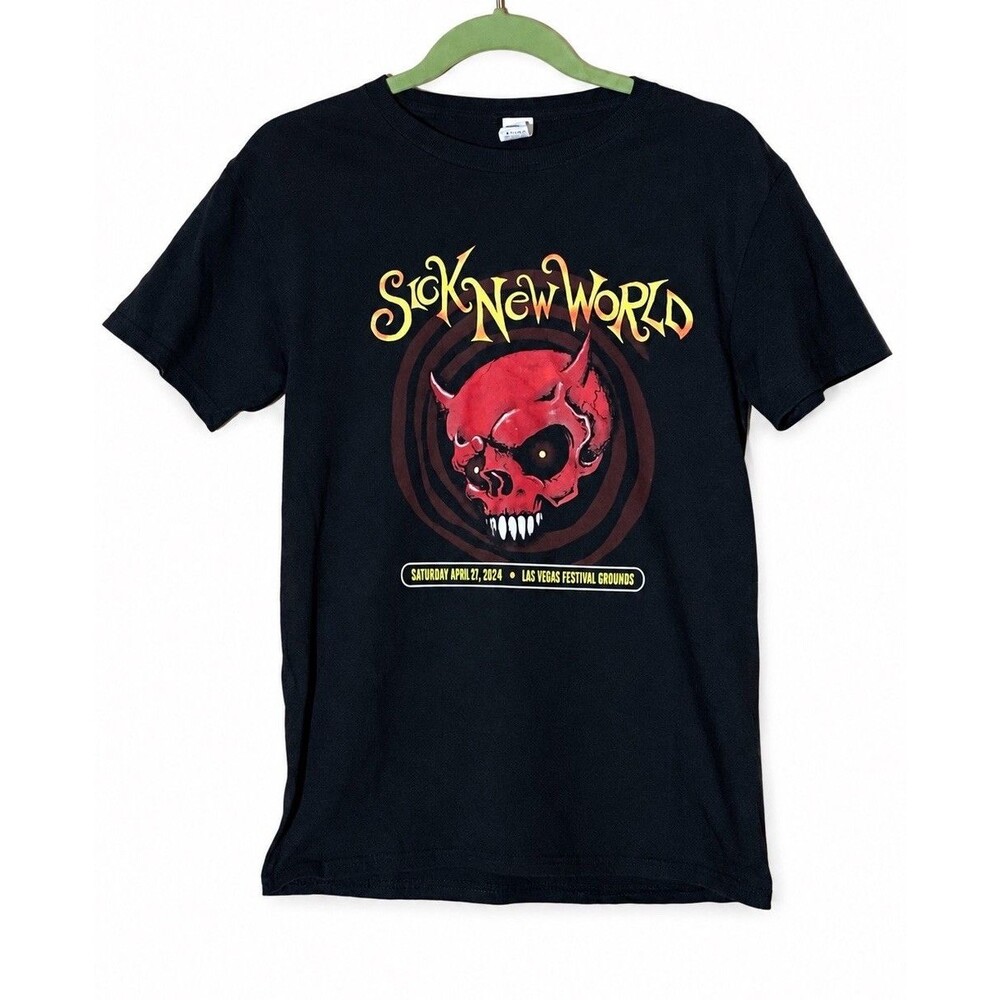 Sick New World 2024 Festival T-Shirt Small System of a Down Slipknot Black